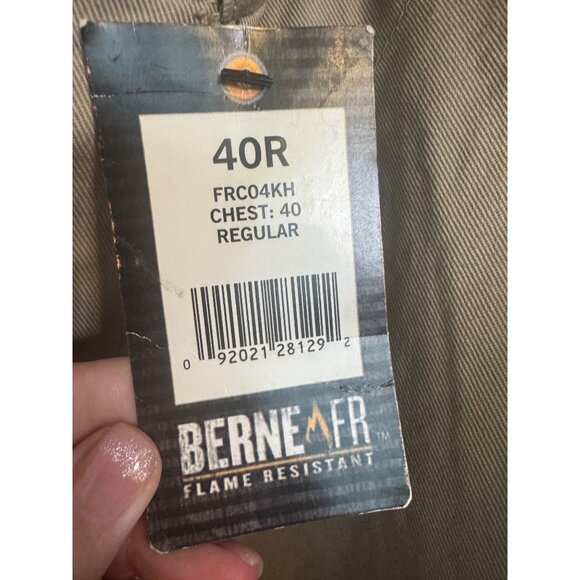 Berne Flame-Resistant Unlined Coveralls Size 40 R HRC-2 Men"s NWT Khaki Welder - Picture 6 of 14